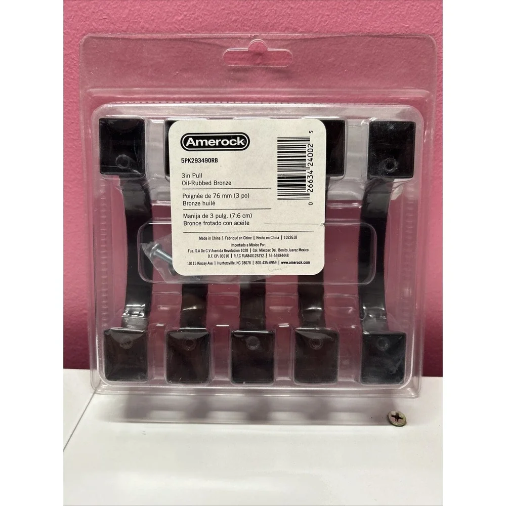5 PACK Amerock Allison Value 3‎ Inch Center Arch Cabinet Pull Oil Rubbed Bronze
